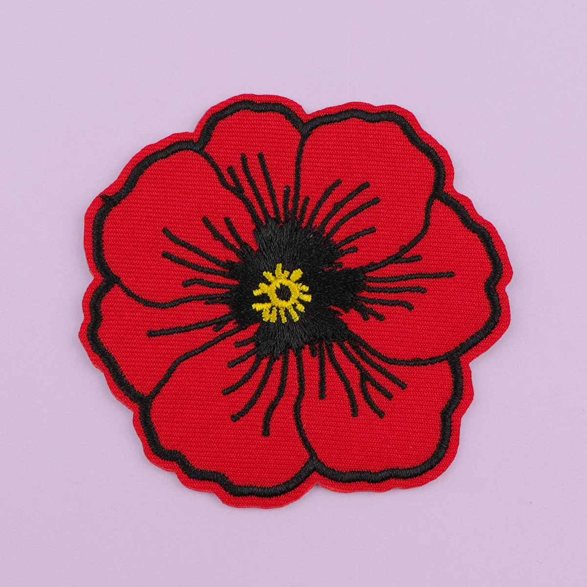 Parche para planchar con flores rojas, parche para ropa, bonito parche bordado, accesorios de ropa, pegatinas de costura - imagen 2