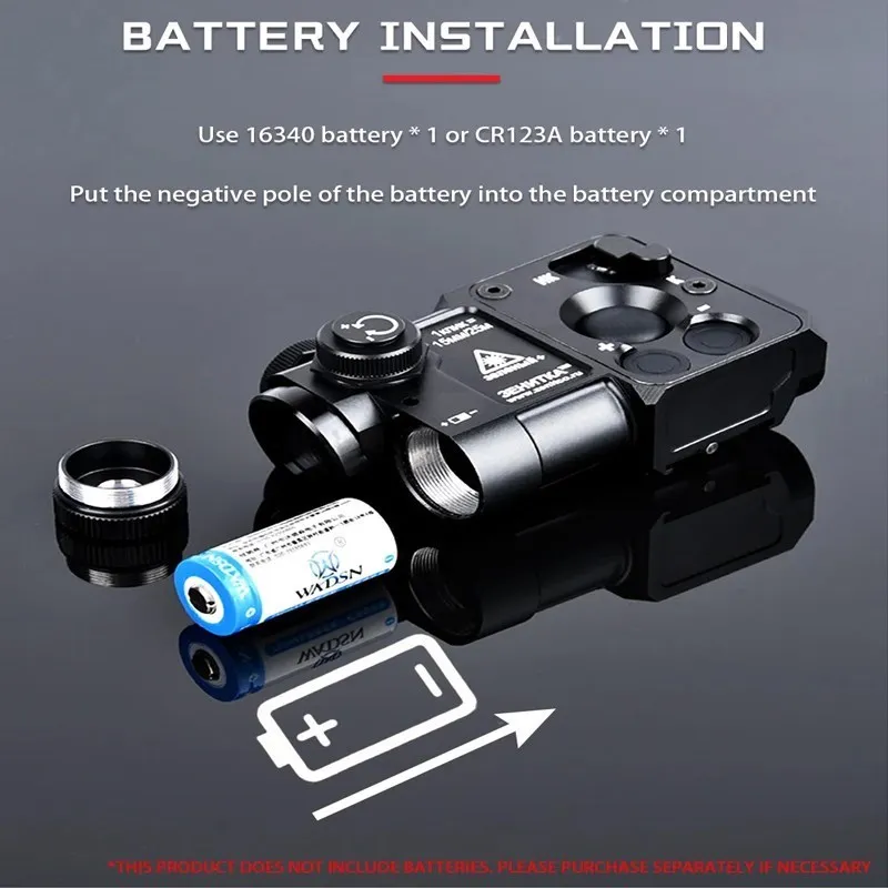 WADSN-Perst-4 estroboscópico táctico de alta potencia, puntero láser IR rojo, verde y azul, linterna M600DF M300A, accesorio para arma de caza - imagen 4