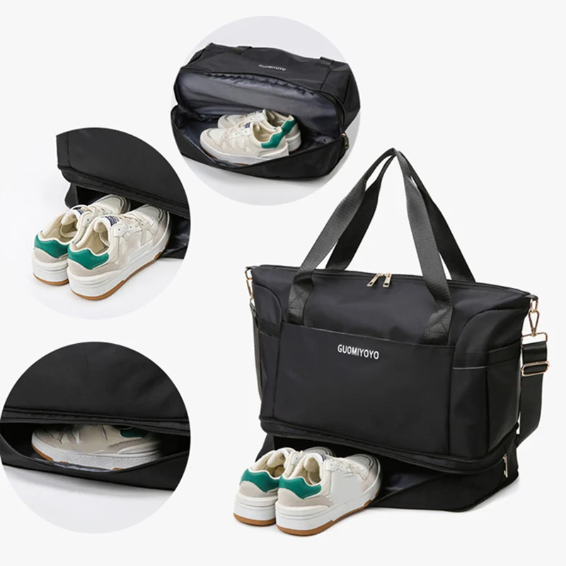 XA19WA-Bolsa de gimnasio en seco y húmedo, bolso de viaje de gran capacidad, portátil, plegable, para Yoga, Fitness, entrenamiento, paquete de zapatos, bolso de hombro para natación - imagen 4