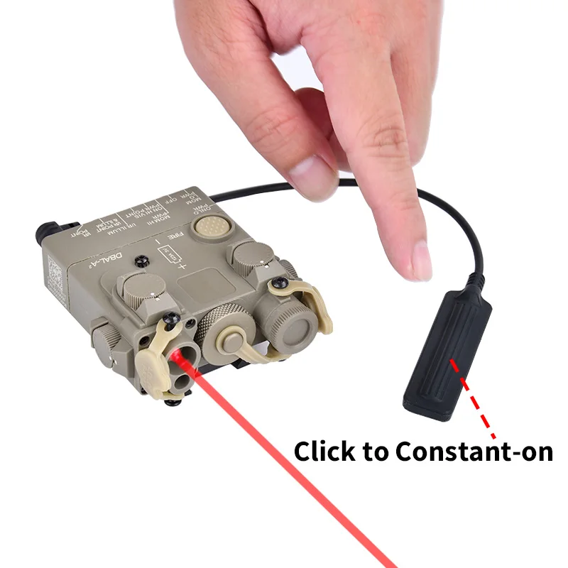 WADSN Airsoft táctico DBAL A2 solo láser rojo Punto Verde indicador no IR lente no LED luz blanca luz estroboscópica arma de caza linterna - imagen 3