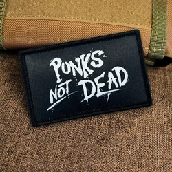 PUNKS NOT DEAD Parche táctico Morale para mochila ropa y casco