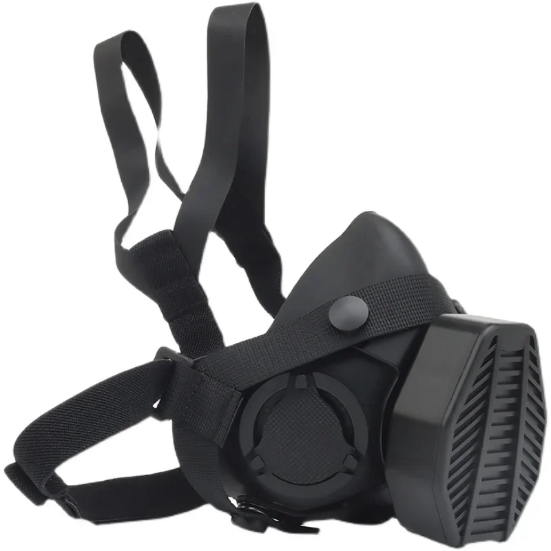 Respirador táctico especial para deportes al aire libre, equipo de protección CS, media máscara ABS, colador de malla, casco con cabeza antipolvo, modo Dual - imagen 4