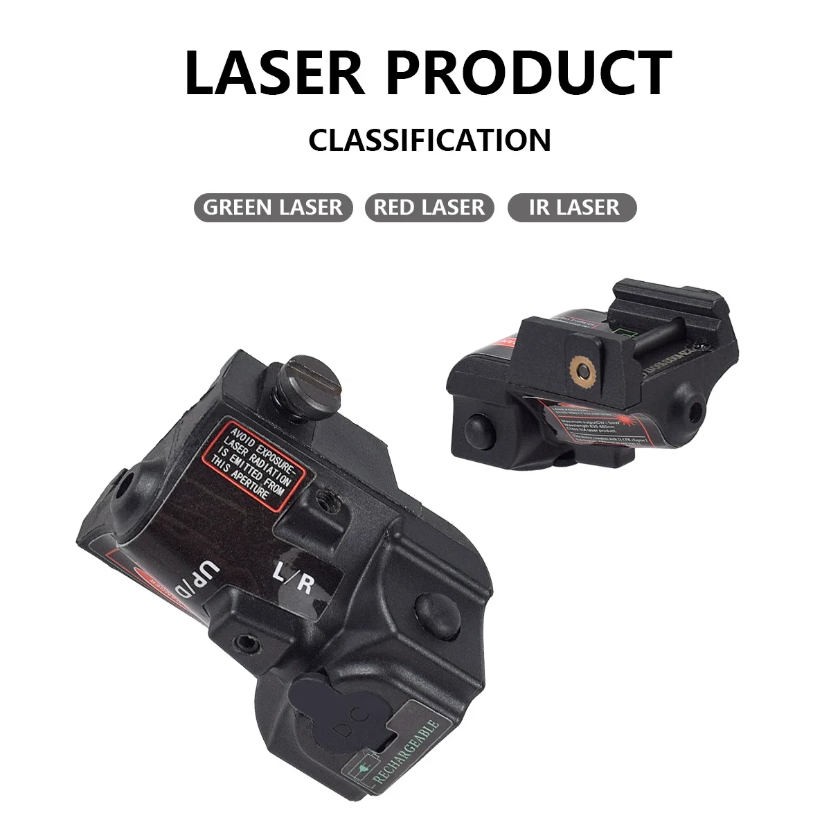 Mira láser táctica USB, luz de pistola compacta recargable, riel Picatinny para Glock17/19/20 - imagen 3