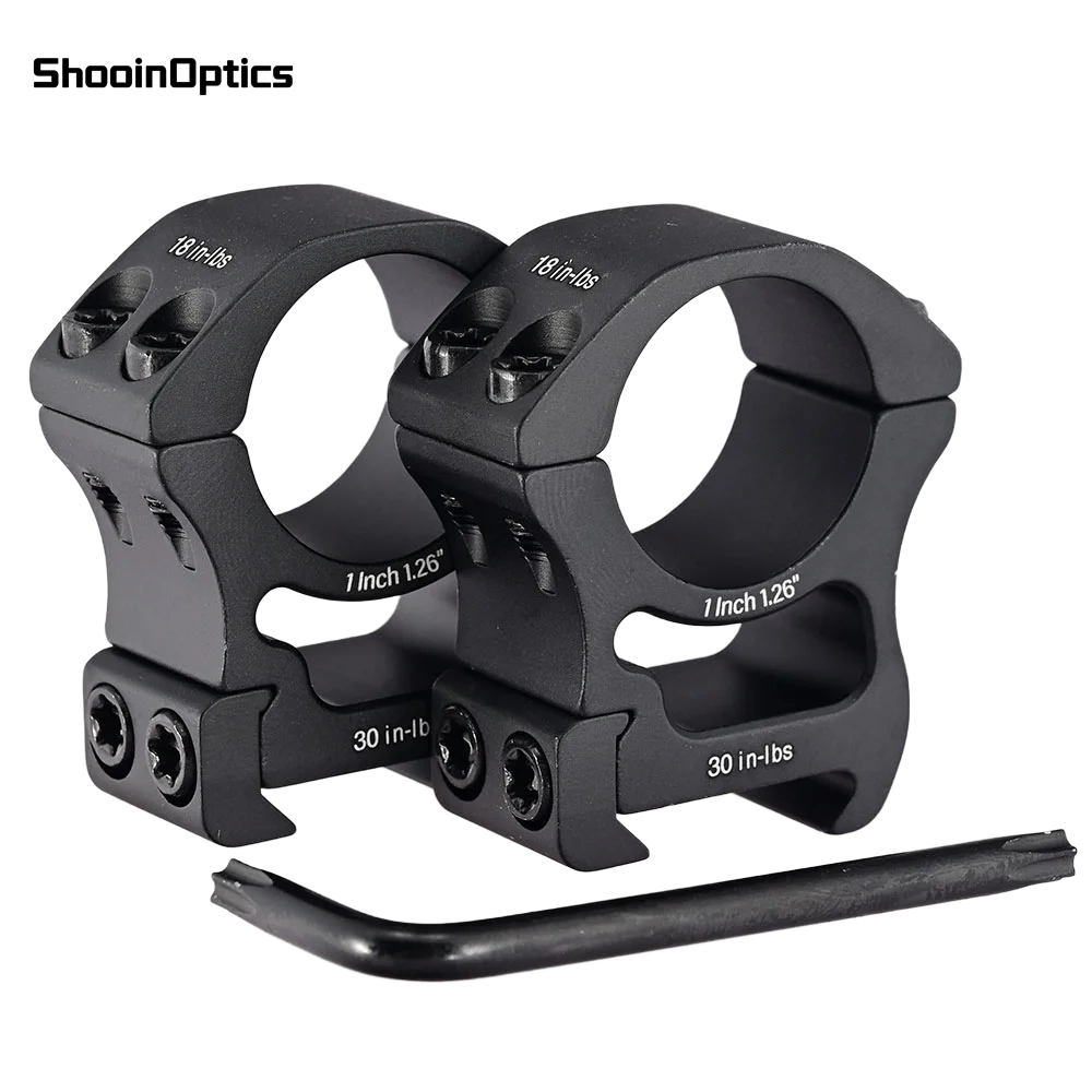 Anillos de montaje de alcance de precisión para Base de mira óptica táctica Weaver Picatinny Rail de 20mm - imagen 2