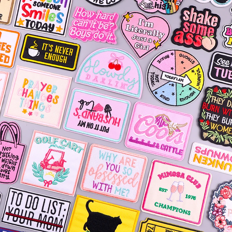 Parches coloridos para el día de la madre, parches para planchar para sombrero, parches bordados de correo rosa para ropa, regalos perfectos para mamá, insignias DIY - imagen 2