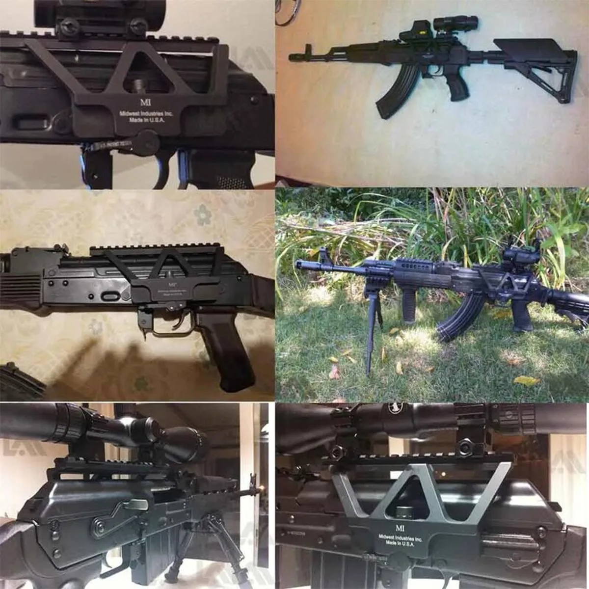 MI-AKSM MI AK soporte de alcance con riel lateral para Rifle AK47 AK-47 táctico QD AK montaje de riel lateral caza carril Picatinny superior