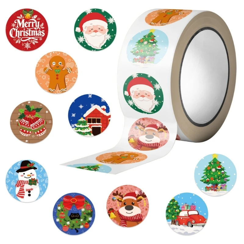Pegatinas navideñas para decoración tabletas, calcomanías navideñas PVC, suministros para manualidades DIY, adhesivo arte - imagen 2