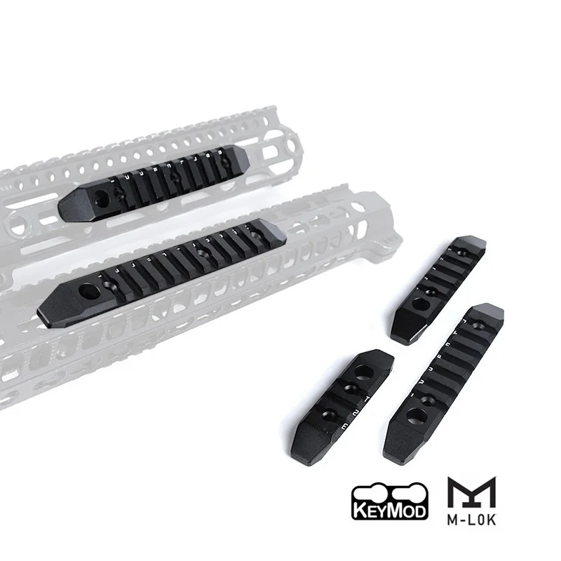 Cortina de riel Picatinny táctica de 20mm, cubierta de riel MLOK KEYMOD de aluminio CNC, eslinga de pistola para Rifle, hebilla de fijación, Base de montaje para caza Airsoft - imagen 3