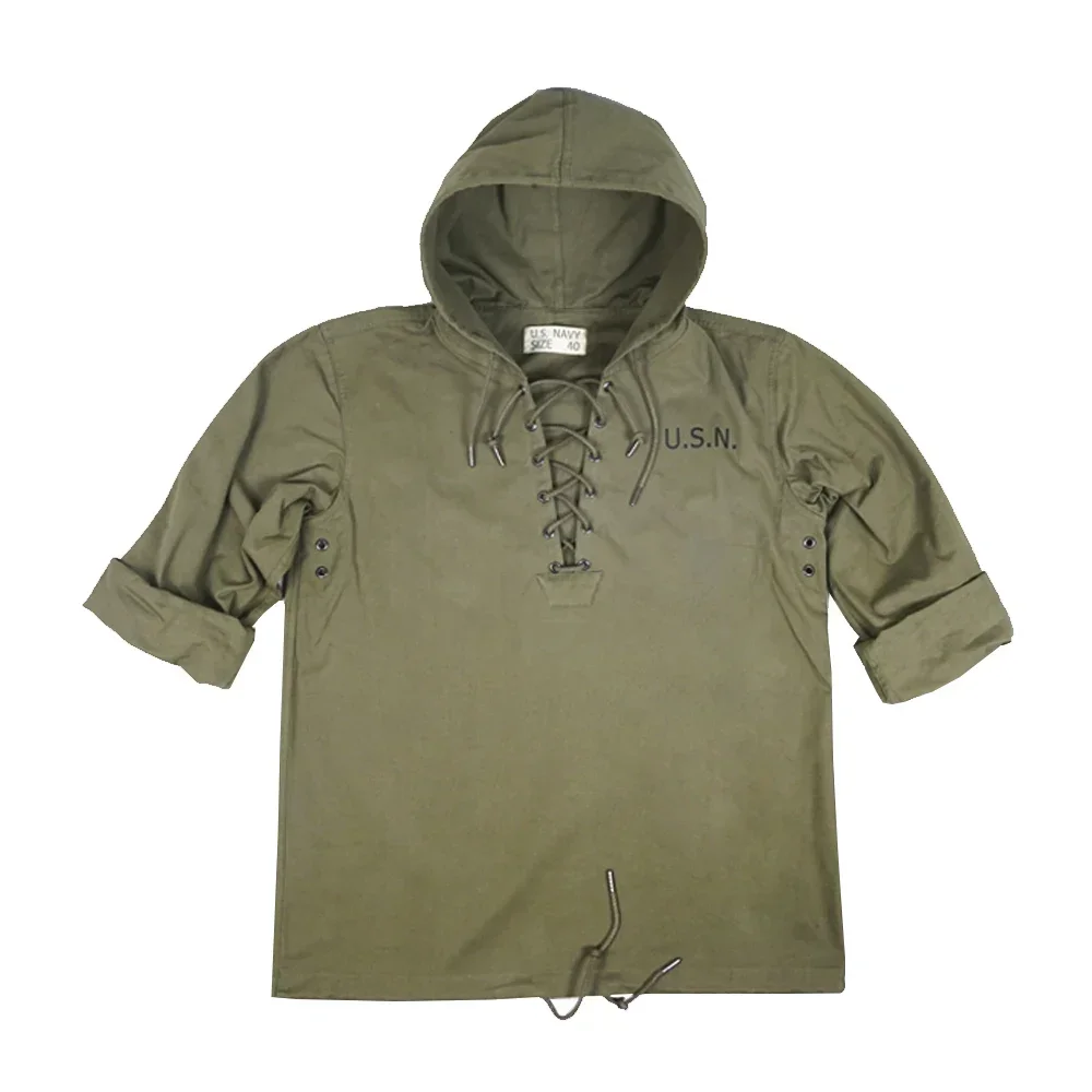 Chaqueta Vintage de uniforme estadounidense de la Segunda Guerra Mundial, abrigo Retro holgado de algodón puro, chaqueta de soldado americano - imagen 2