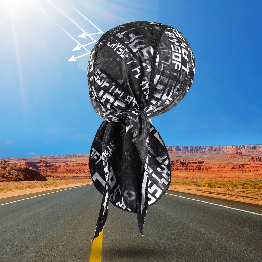 Gorro de pirata para ciclismo para hombre y mujer, gorro deportivo para correr, para montar en bicicleta, para pescar, bufanda para la cabeza, tocado suave de verano - imagen 5