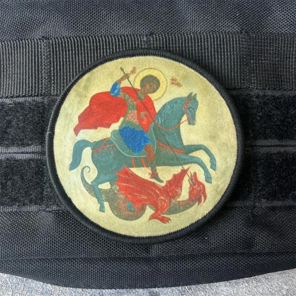 Parche victorioso de George, insignia de moral táctica, emblema del ejército militar, pegatina para mochila, parches impresos con gancho para ropa - imagen 5