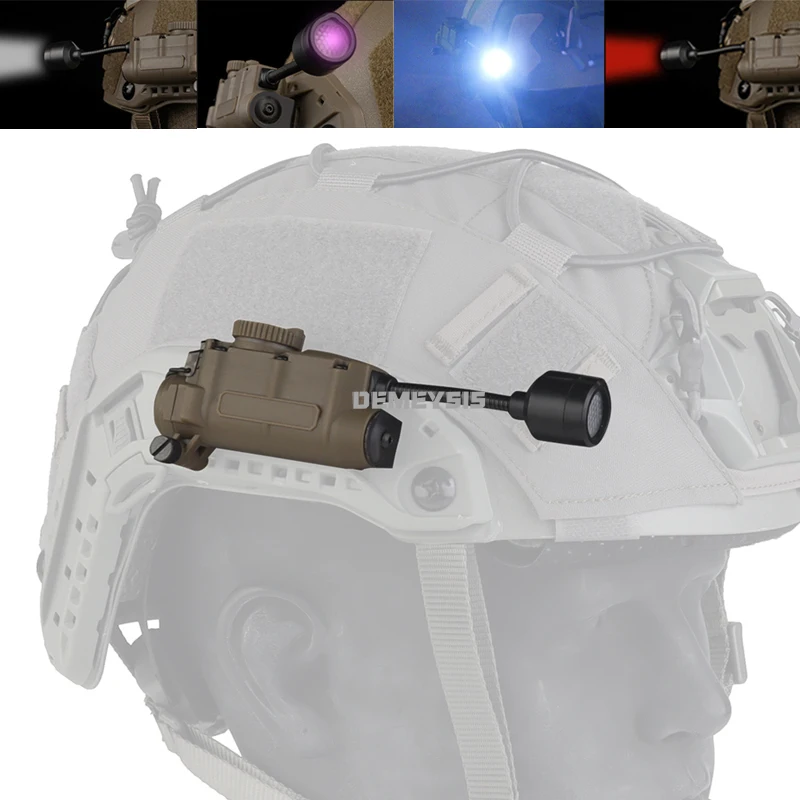 Lámpara para casco Airsoft, luz estroboscópica táctica, luces de cabeza rojas/verdes/azules/blancas/IR, linterna LED auxiliar para caza y pesca - imagen 3