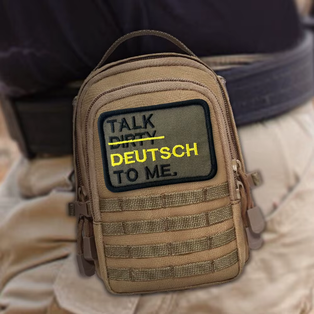Parche táctico Talk Dirty German to Me Morale bordado MOLLE gorra - imagen 3