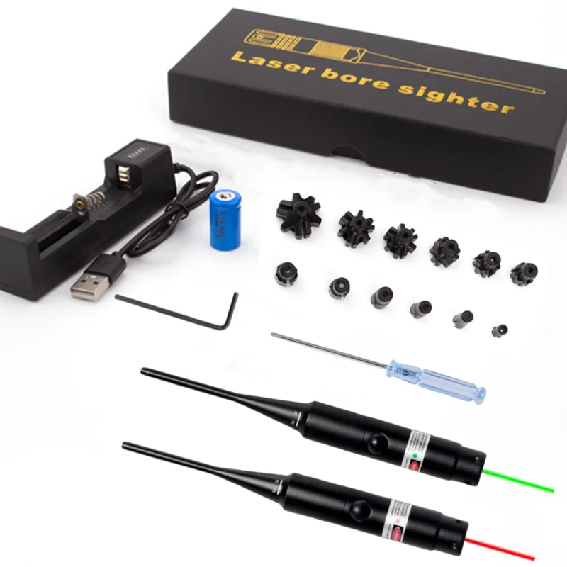 Kit de mira de orificio con 12 adaptadores compatibles con calibres de.17 a 12GA Láser rojo y verde para Scope Zero - imagen 4