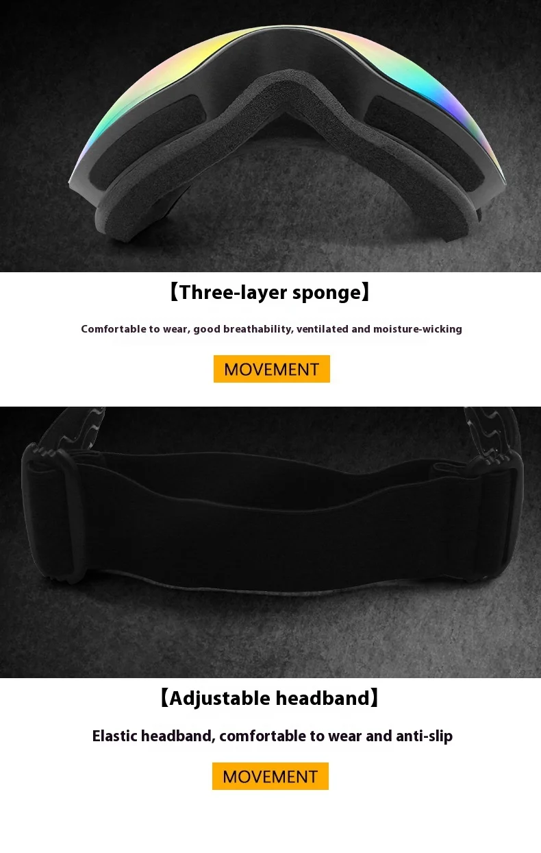 JSJM nuevo profesional adultos deportes al aire libre gafas de esquí UV400 máscara de esquí antiniebla snowboard gafas de motos de nieve gafas de esquí - imagen 4