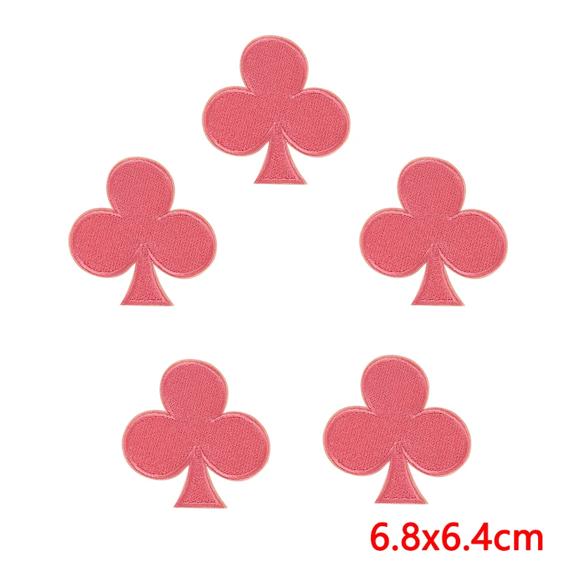 10 unids/lote de parches bordados Fusibles con emblema de póker para ropa, parches para planchar para ropa, corazones, palos, espadas, pegatina de diamantes - imagen 5