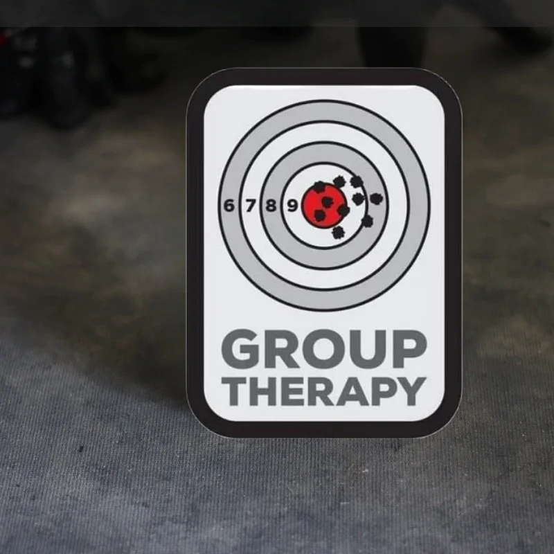 Parches tácticos de tiro, parche bordado con gancho y bucle, insignia de moral de terapia de grupo militar, apliques de combate, pegatinas para mochila - imagen 3