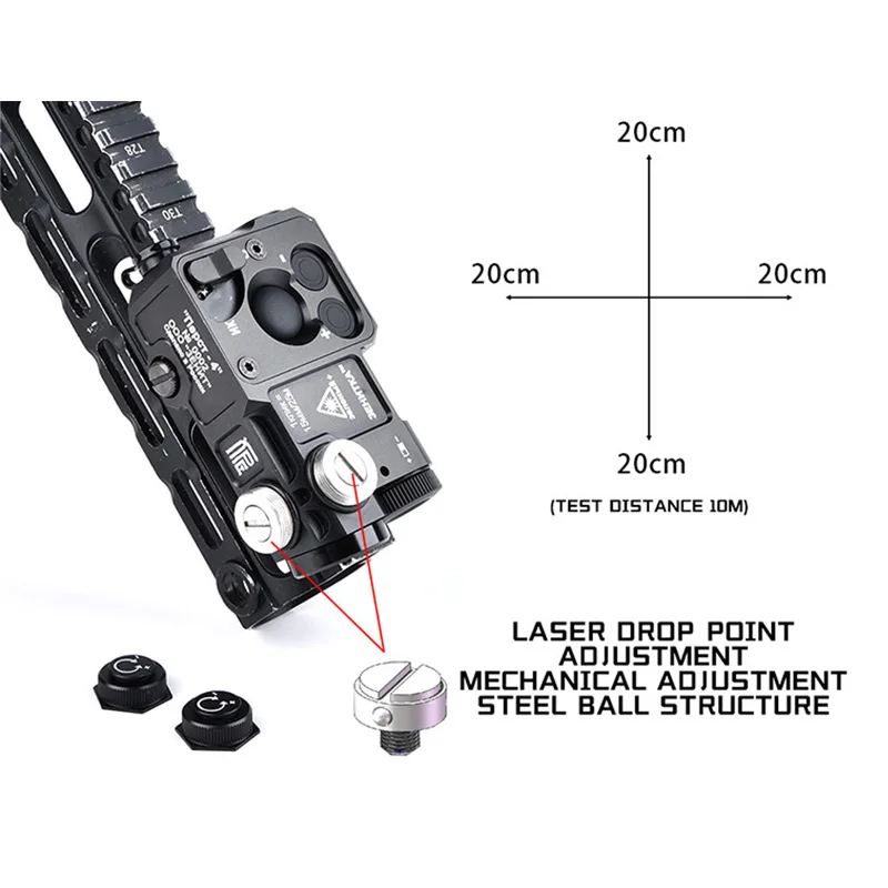 WADSN PERST 4 linterna luz de explorador IR punto rojo mira láser verde puntería GEN.3.0 pistola de caza para riel de 20mm accesorios Airsoft - imagen 4