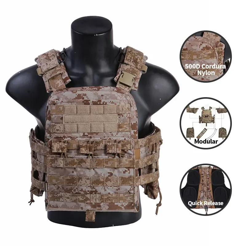 Emersongear NCPC chaleco táctico arnés cuerpo armadura placa portador MOLLE Airsoft caza combate protector equipo Nylon EM7435 - imagen 3