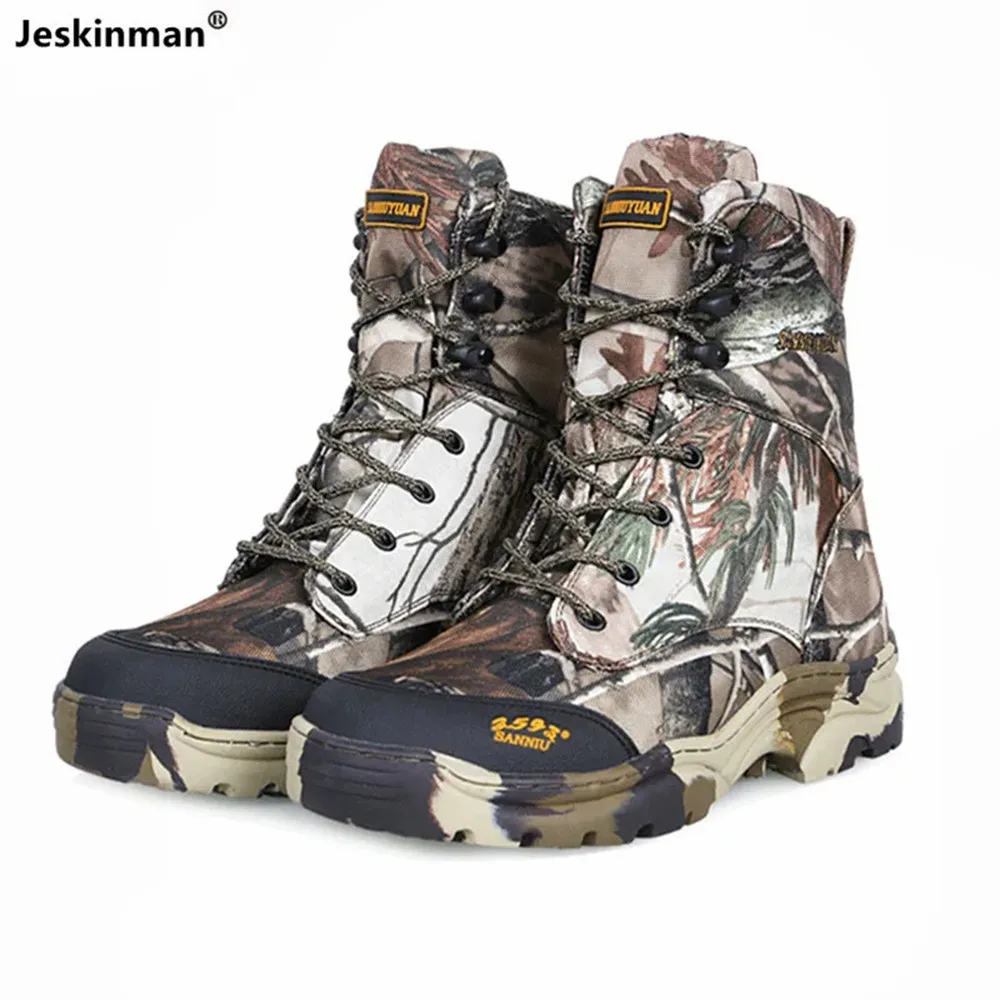 Botas de escalada tácticas para hombre, botas especiales para brazos, camuflaje de árbol al aire libre, resistentes al desgaste, caza, desierto, jungla, zapatos - imagen 5