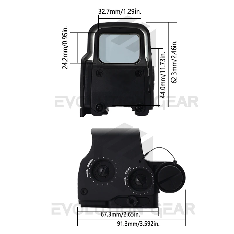 Nuevo equipo de evolución EXPS3 558 mira holográfica de punto rojo para Rifle Airsoft y visión nocturna de caza con marcas completas 20mm - imagen 4