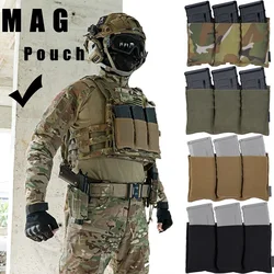 Bolsa táctica Triple Mag MOLLE extracción rápida 5.56/7.62 wargame