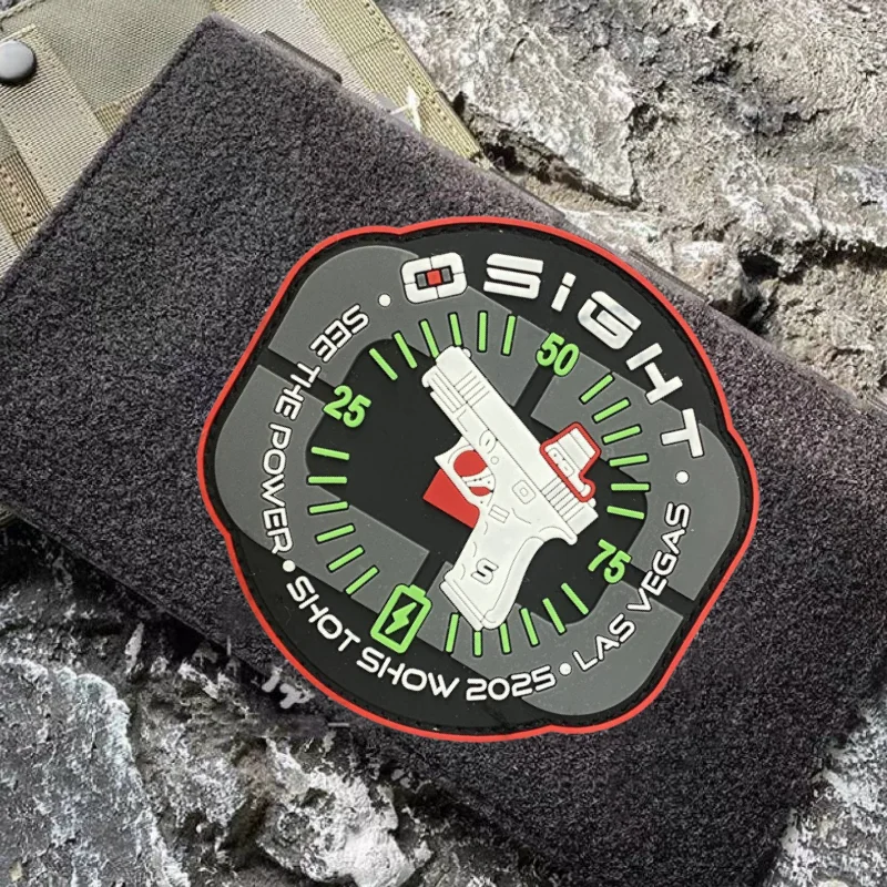 Parche "Shot Show Olight Osight", insignia de moral táctica militar, gancho y bucle de PVC, mochila, decoración de ropa, pegatinas, brazalete - imagen 3