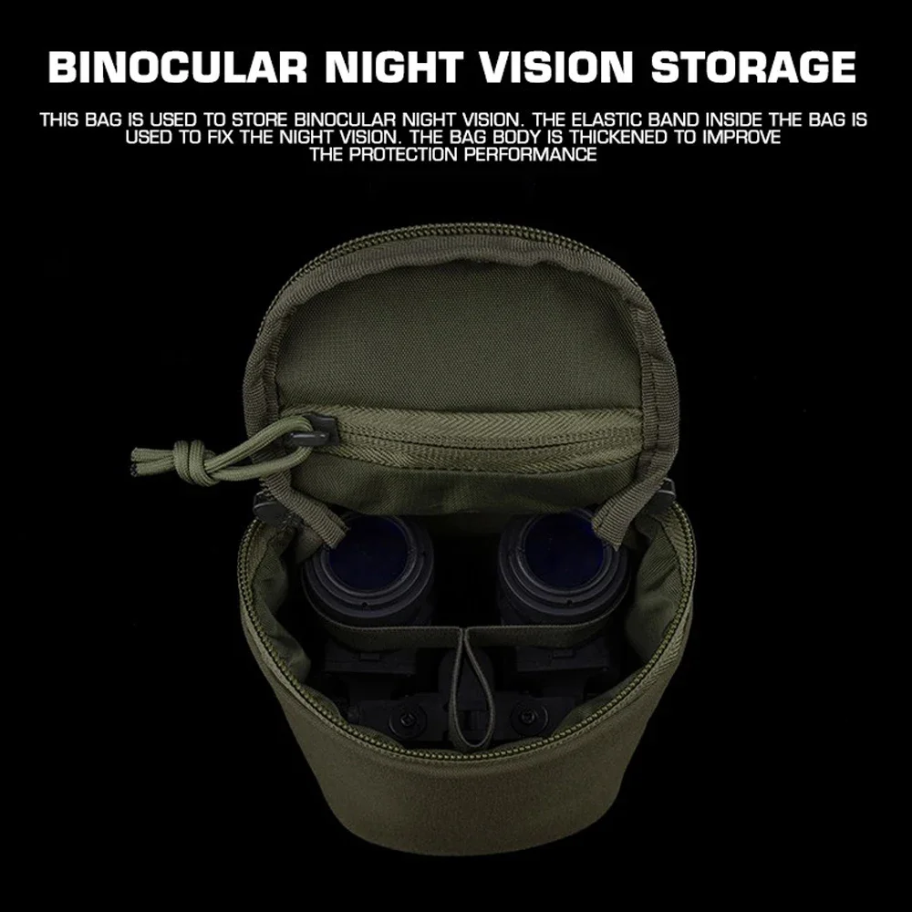 Bolsa de almacenamiento para gafas de visión nocturna táctica, bolsillo NVG acolchado suave de Ferro, Molle, caza, tiro, Airsoft, bolsa para revistas, equipo - imagen 5