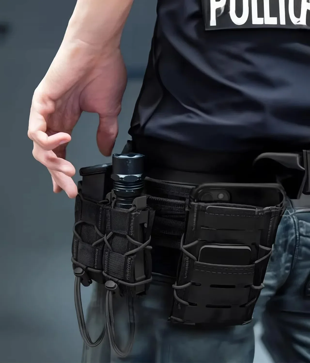 Bolsa de almacenamiento elástica Triple estilo tigre de 9MM, cubierta de cintura CS, camiseta sin mangas, bolsa de función adicional MOLLE, Kit de herramientas - imagen 5