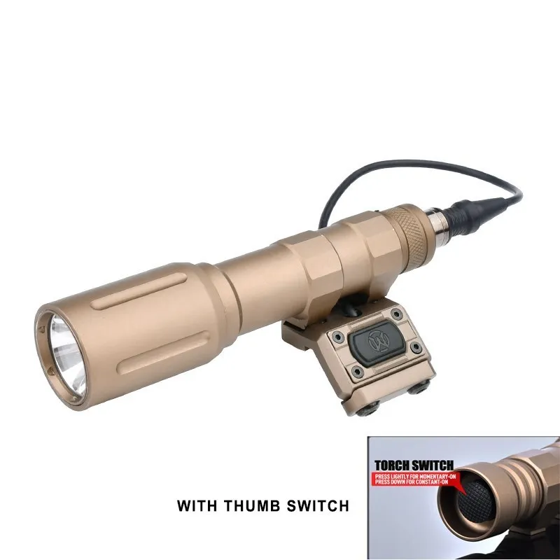 WADSN-Juego de linterna de Metal PLH-V2, interruptor de presión de luz Scout de alta potencia, 1300 lúmenes, apto para arma de caza al aire libre, 20MM - imagen 5