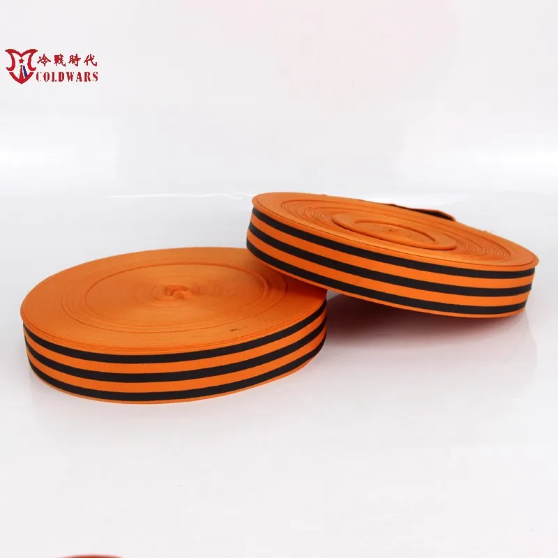 Cinta de la guardia del Día de la Victoria, cinturón de San George, Naranja, Negro, ruso, marca de identificación militar - imagen 2