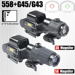 EOT ** h 558 G43/G45 lupa mira holográfica lupas 3X 5X para mira telescópica de Rifle reflejo táctico 558 con soportes de riel de 20mm