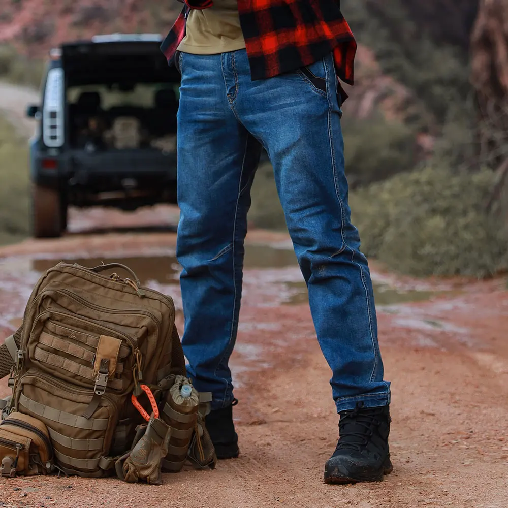 Emersongear etiqueta azul libertad pantalones vaqueros tácticos pantalones de carga pantalones DENIM ergonómicos Camping senderismo caza al aire libre EMB9710 - imagen 4