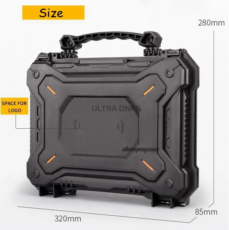 Estuche rígido portátil táctico para pistola, caja de herramientas de caza impermeable, funda protectora para cámara, caja de almacenamiento de equipo con relleno de espuma - imagen 2