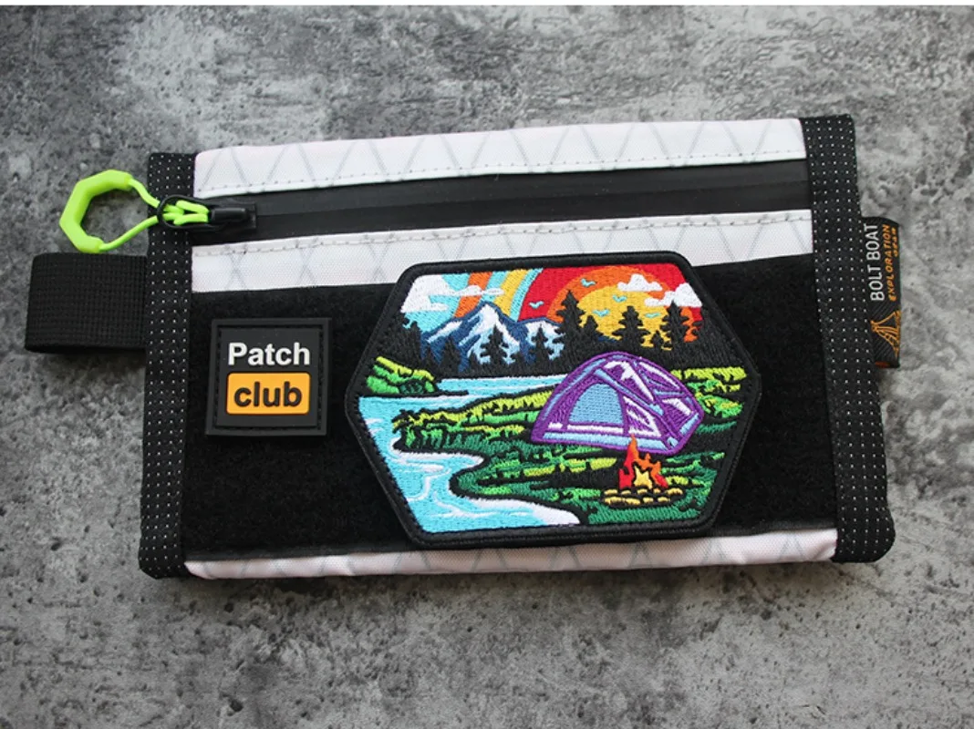 Bolsa al aire libre totalmente bordada brazalete grande paisaje volcán Camping gran pared más allá de la gran pared DIY insignia chaqueta parche - imagen 2