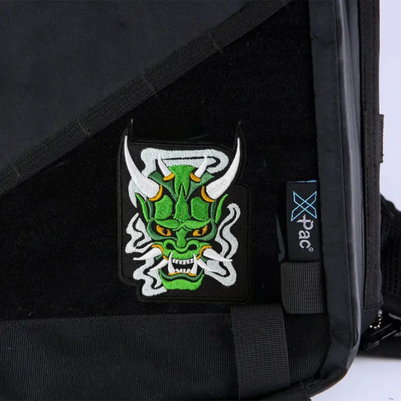 Parche de máscara de fantasma verde, insignia bordada de moral táctica, gancho y bucle, mochila militar, ropa, pegatina decorativa, brazalete - imagen 5