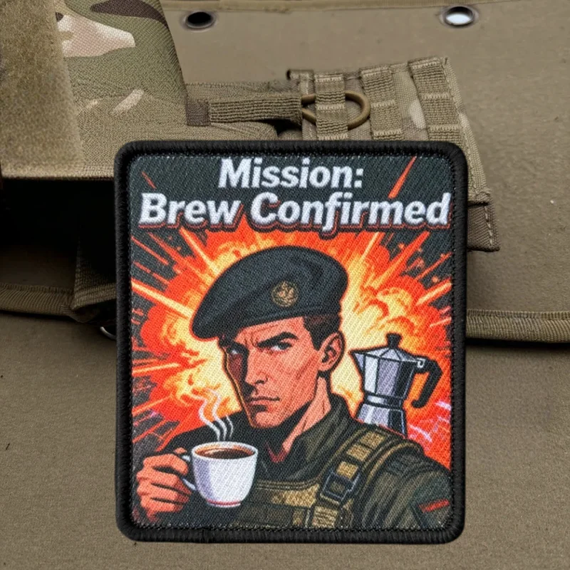 Parche táctico Mission Brew insignia moral con velcro gancho y bucle - imagen 4