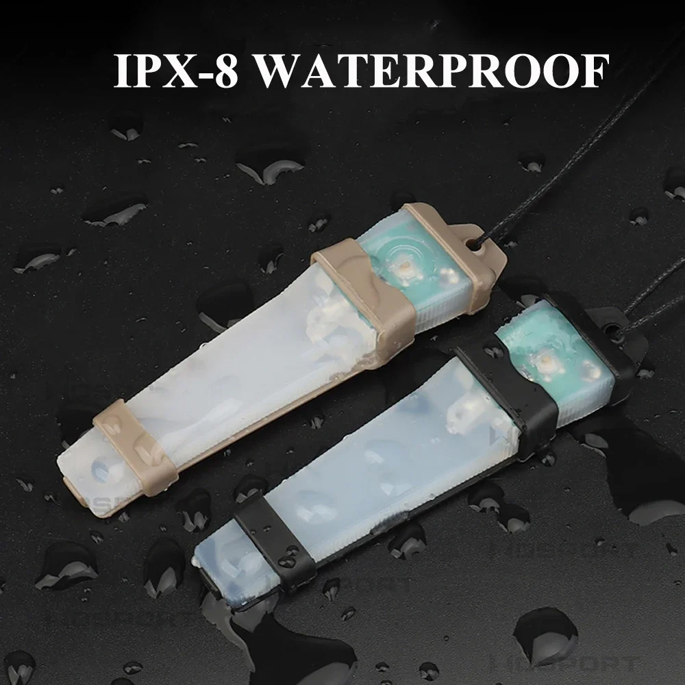 Luz táctica para casco, lámpara de señal de supervivencia intermitente de seguridad, 7 colores convertidos para caza al aire libre, equipo Militar Airsoft - imagen 5