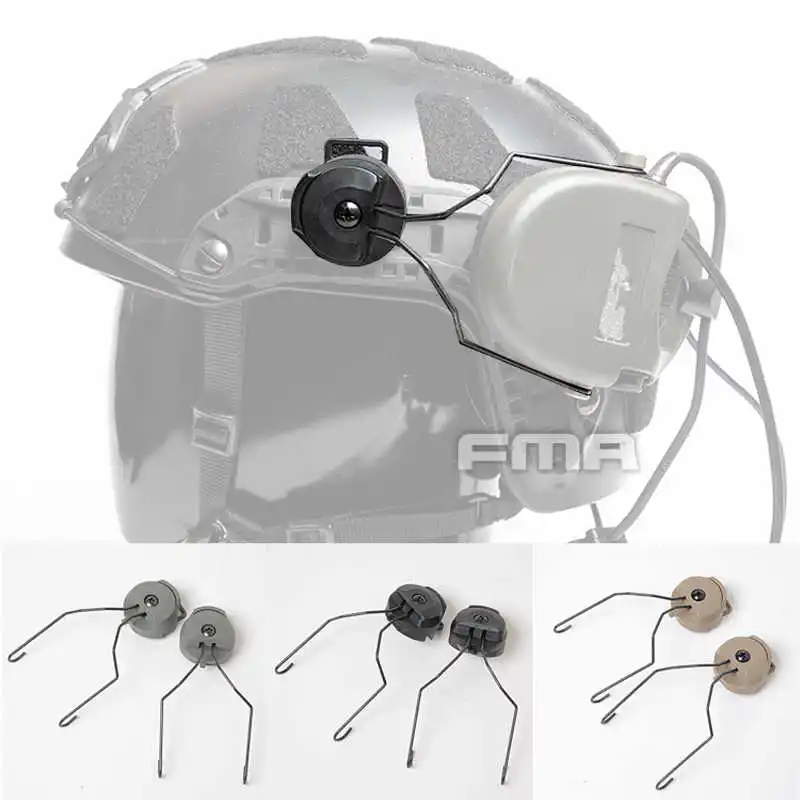 Adaptador de auriculares tácticos FMA para Sordin - Soporte de riel ARC para casco FAST con giro multiángulo - imagen 4