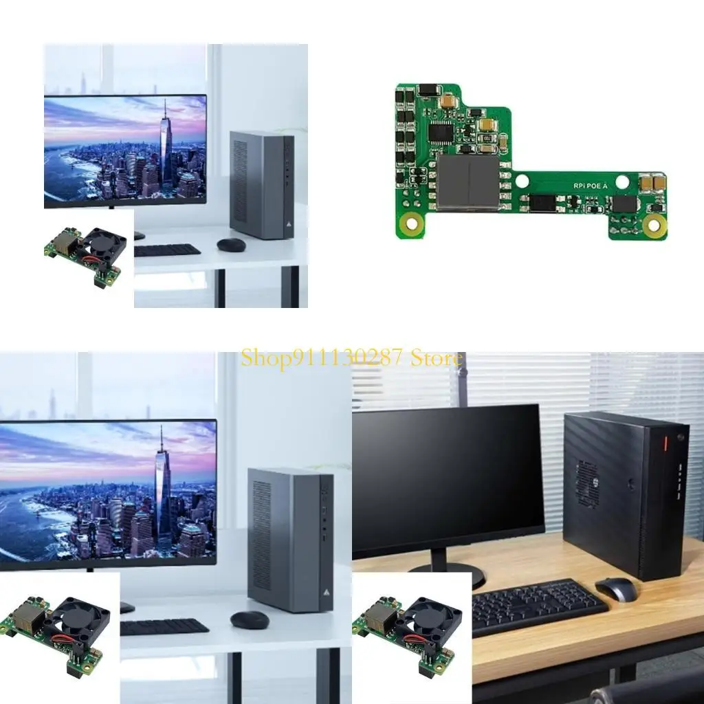 J1HC Poe Hat para 4 Tipo B y 3 con ventilador enfriamiento y potencia 802.3at rehabilitación sobre expansión