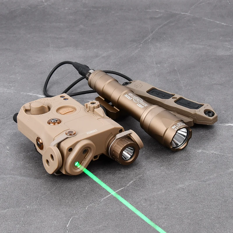 WADSN-Airsoft PEQ, 15 equipos, rojo, verde, azul, potente punto láser, indicador IR, Surefir M600, M600C, linterna, interruptor de Control Dual - imagen 5