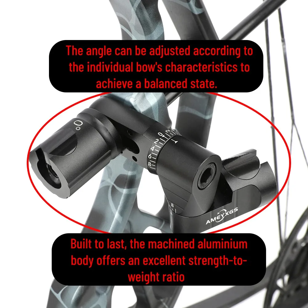 Tiro con arco, barra en V individual, conector ajustable, barra de equilibrio, estabilizador, arco recurvo de aluminio, arco compuesto, objetivo de tiro de caza - imagen 3