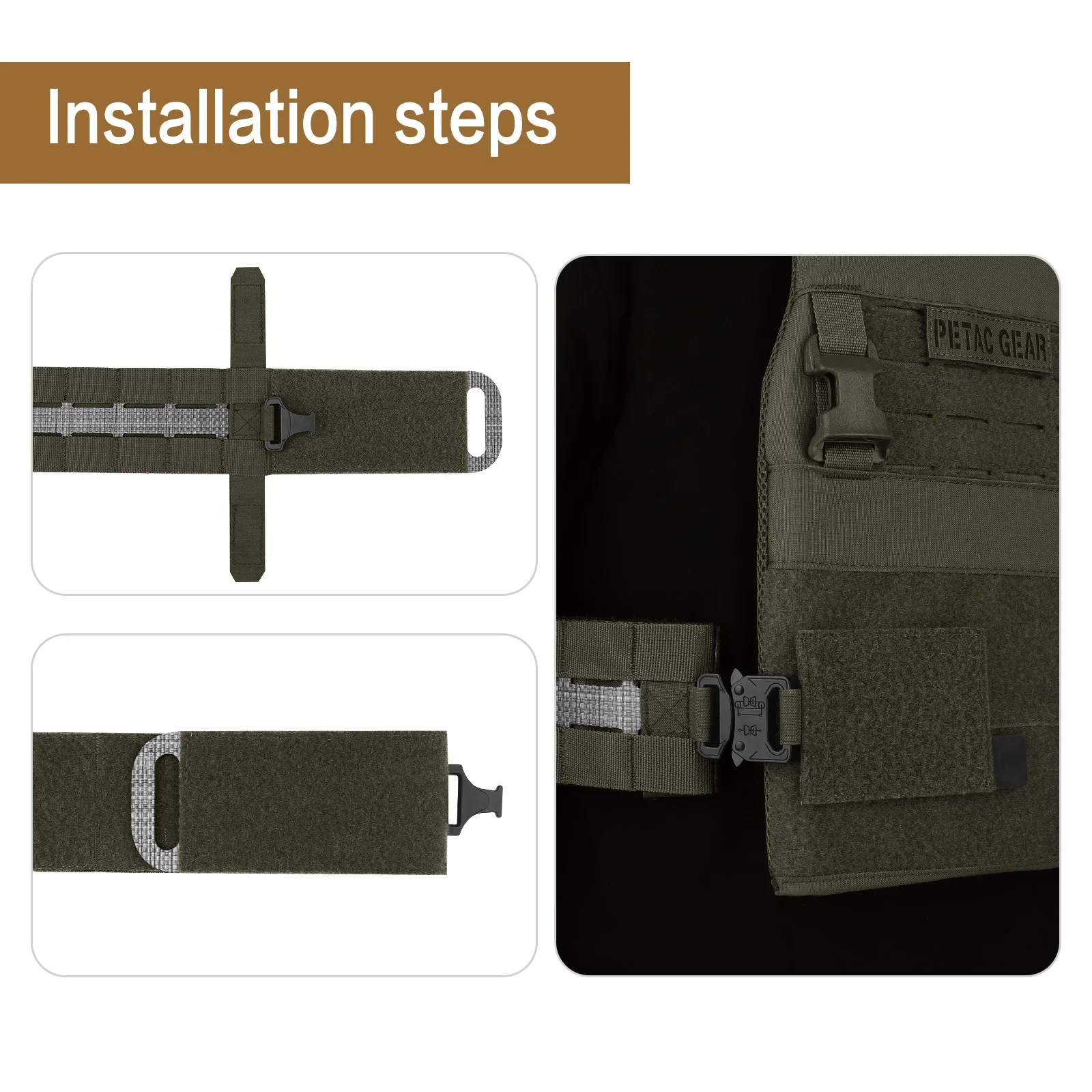 Krydex Adaptador faja táctica MOLLE con hebilla liberación rápida - imagen 5