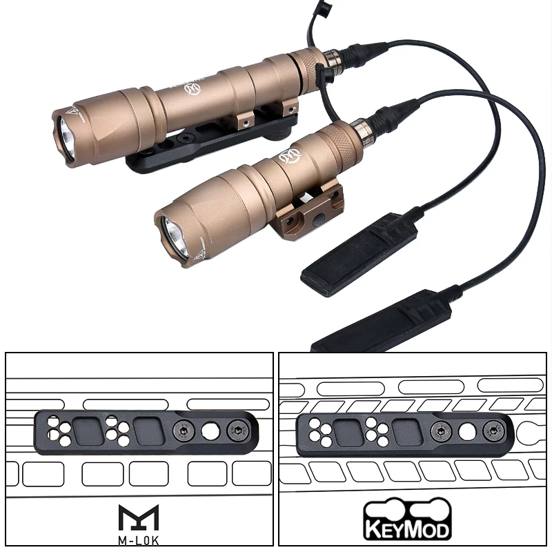 WADSN M300 M600 M300A M600C linterna táctica LED blanca con Base de M-LOK, accesorios para armas de caza - imagen 3