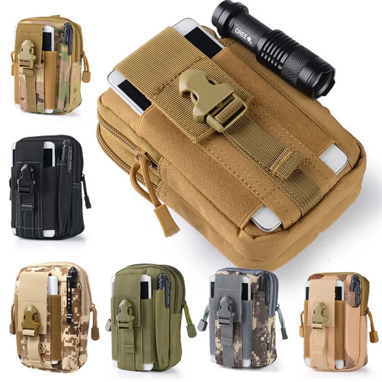 Bolsa Molle con cinturón para hombre, de herramientas supervivencia bolsillo pequeño correr, viajar, acampar, cazar, Airsoft - imagen 5
