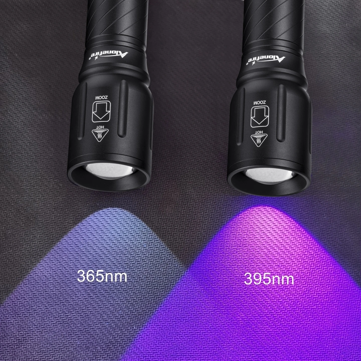 Linterna UV con Zoom de alta potencia, marcador de tinta Invisible de 365nm/395nm, luz de antorcha fluorescente para orina de perro y gato, mineral de tiña, dinero, escorpión - imagen 3