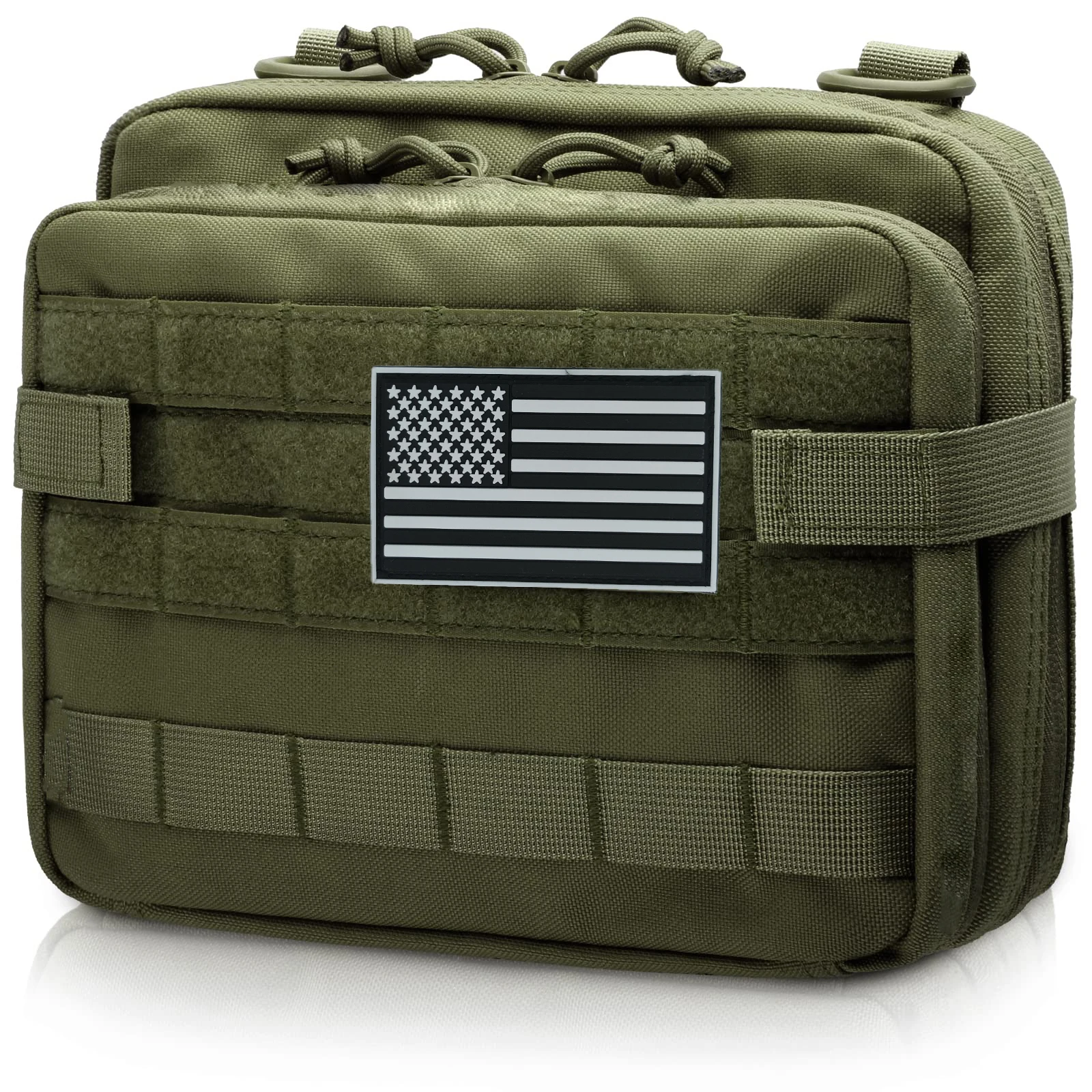 Bolsa táctica de administrador de diseño de doble capa, bolsas de utilidad Molle EDC EMT, bolsa de herramientas Modular de gran capacidad