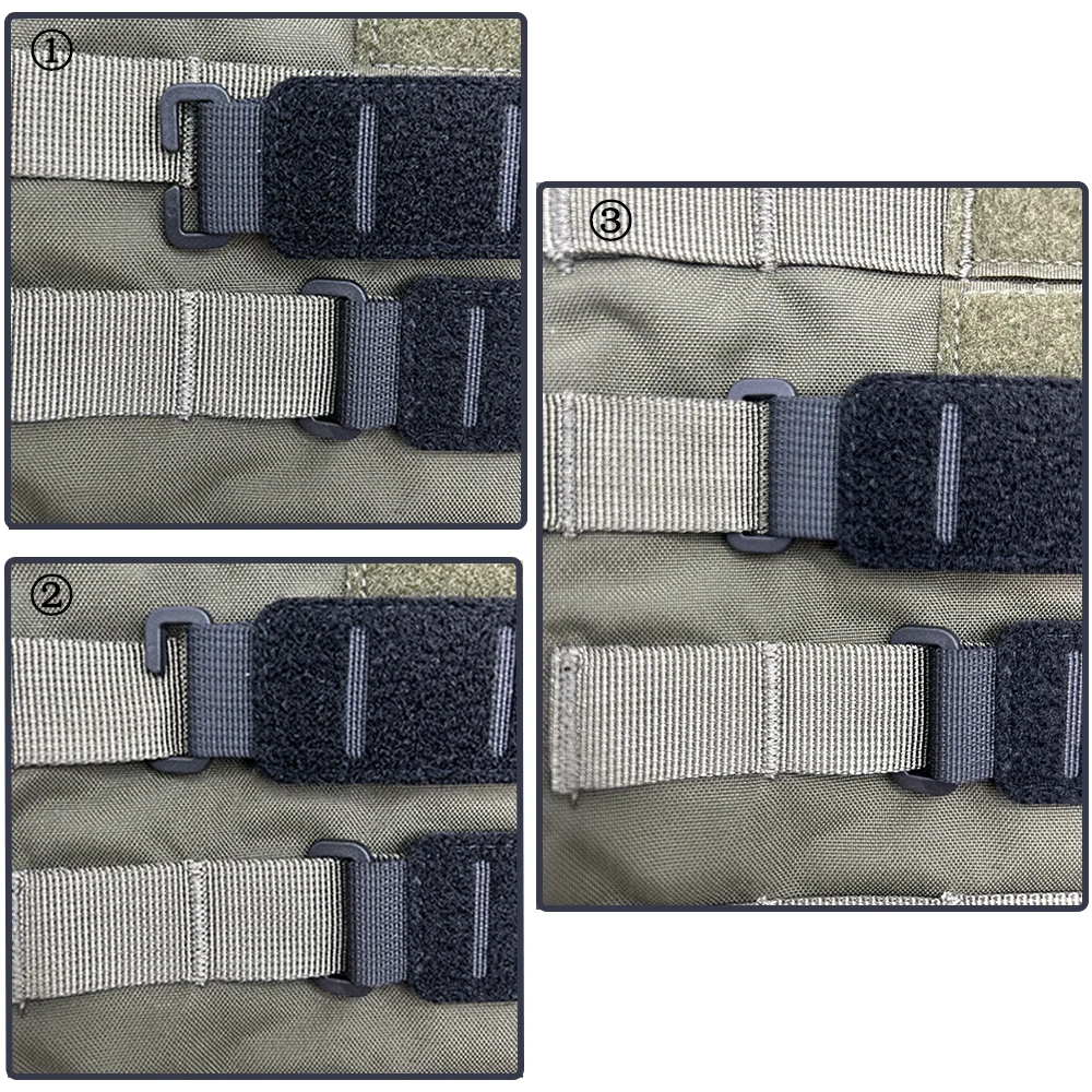 Molle táctico de corte láser, gancho de doble cara, parche de identificación práctico, insignia, parches tipo sangre, convertidor de almohadilla, accesorios Molle - imagen 3