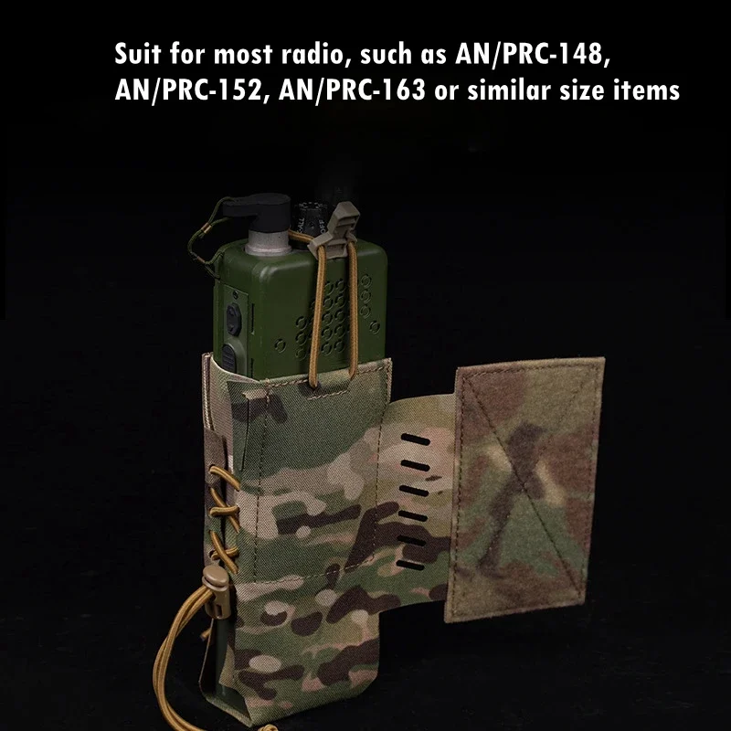 Chaleco táctico, bolsa de Radio, aparejo de pecho, bolsas laterales, soporte para Walkie Talkie, chaleco de caza para tiro al aire libre, paquete lateral de expansión - imagen 5