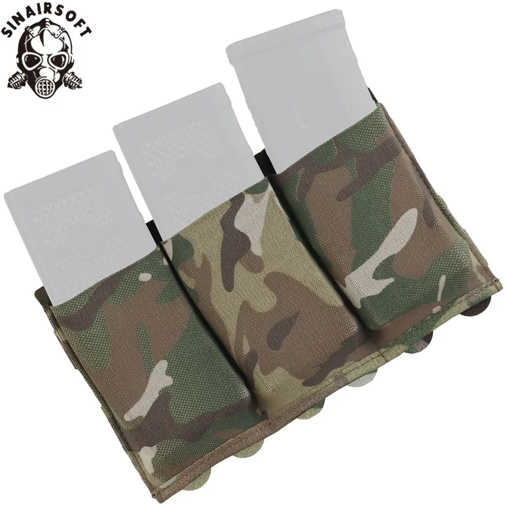 Bolsa táctica de 5,56/7,62mm, ligera, elástica, Triple Mag, caza CS Wargame Molle, accesorios del sistema, riñonera, funda - imagen 2